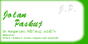 jolan paskuj business card